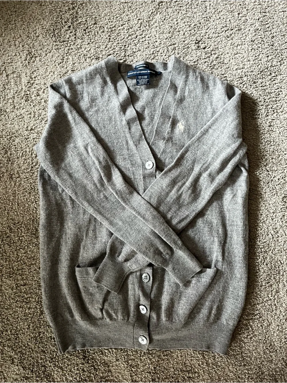 Ralph Lauren Sport - V-Neck Button Cardigan - Merino Wool - Women’s Size L